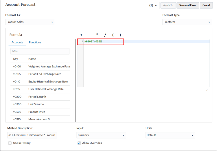 Formula Builder Search